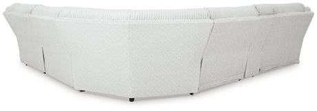 Top Tier Alloy 6-Piece Manual Reclining Modular Sectional with (RAF) Chaise and Console by Ashley at Eve Furniture