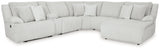 Top Tier Alloy 6-Piece Manual Reclining Modular Sectional with (RAF) Chaise and Console by Ashley at Eve Furniture