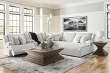 Top Tier Alloy 6-Piece Manual Reclining Modular Sectional with (RAF) Chaise and Console by Ashley at Eve Furniture
