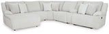 Top Tier alloy 6-Piece Reclining Sectional with Left Arm Facing (Left Arm Facing (LAF)) Chaise by Ashley at Eve Furniture