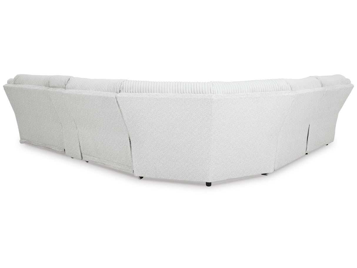 Top Tier alloy 6-Piece Reclining Sectional with Left Arm Facing (Left Arm Facing (LAF)) Chaise by Ashley at Eve Furniture