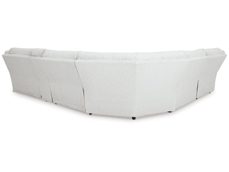 Top Tier alloy 6-Piece Reclining Sectional with Left Arm Facing (Left Arm Facing (LAF)) Chaise by Ashley at Eve Furniture