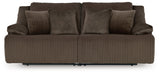 Top Tier Chocolate 2-Piece Manual Reclining Modular Loveseat by Ashley at Eve Furniture