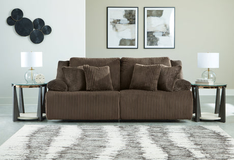 Top Tier Chocolate 2-Piece Manual Reclining Modular Loveseat by Ashley at Eve Furniture