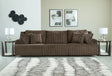 Top Tier Chocolate 3-Piece Manual Reclining Modular Sofa by Ashley at Eve Furniture