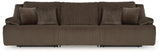 Top Tier Chocolate 3-Piece Manual Reclining Modular Sofa by Ashley at Eve Furniture
