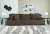 Top Tier Chocolate 3-Piece Manual Reclining Modular Sofa by Ashley at Eve Furniture