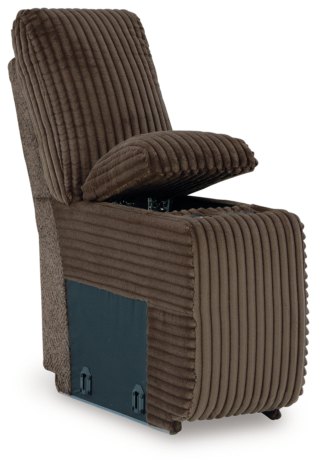 Top Tier Chocolate 4-Piece LAF Chaise Reclining Sectional by Ashley at Eve Furniture