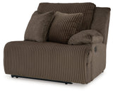 Top Tier Chocolate 4-Piece LAF Chaise Reclining Sectional by Ashley at Eve Furniture