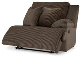 Top Tier Chocolate 4-Piece LAF Chaise Reclining Sectional by Ashley at Eve Furniture
