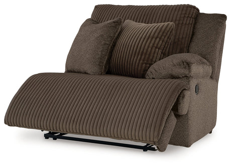 Top Tier Chocolate 4-Piece LAF Chaise Reclining Sectional by Ashley at Eve Furniture