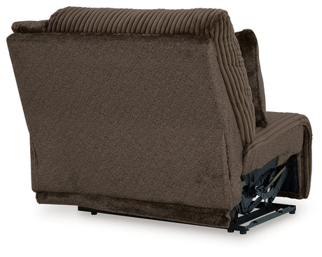 Top Tier Chocolate 4-Piece LAF Chaise Reclining Sectional by Ashley at Eve Furniture