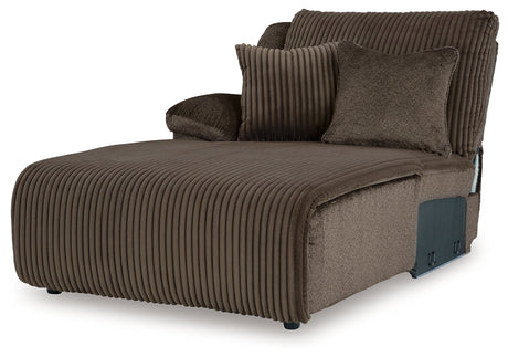 Top Tier Chocolate 4-Piece LAF Chaise Reclining Sectional by Ashley at Eve Furniture