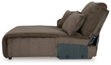 Top Tier Chocolate 4-Piece LAF Chaise Reclining Sectional by Ashley at Eve Furniture
