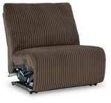 Top Tier Chocolate 4-Piece LAF Chaise Reclining Sectional by Ashley at Eve Furniture