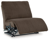 Top Tier Chocolate 4-Piece LAF Chaise Reclining Sectional by Ashley at Eve Furniture