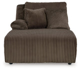 Top Tier Chocolate 4-Piece LAF Chaise Reclining Sectional by Ashley at Eve Furniture