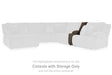 Top Tier Chocolate Console with Storage by Ashley at Eve Furniture
