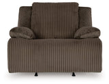 Top Tier Chocolate Oversized Manual Rocker Recliner by Ashley at Eve Furniture