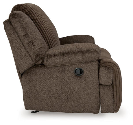 Top Tier Chocolate Oversized Manual Rocker Recliner by Ashley at Eve Furniture