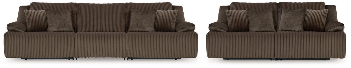 Top Tier Chocolate Reclining Living Room Set by Ashley at Eve Furniture