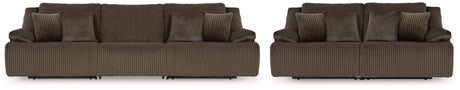 Top Tier Chocolate Reclining Living Room Set by Ashley at Eve Furniture