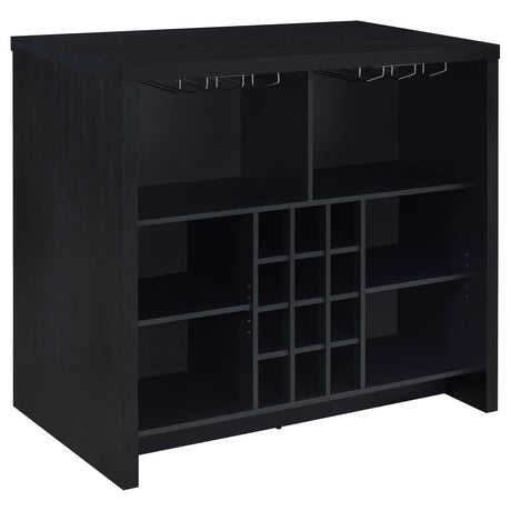 Topanga Black Engineered Wood Freestanding Home Bar by Coaster at Eve Furniture