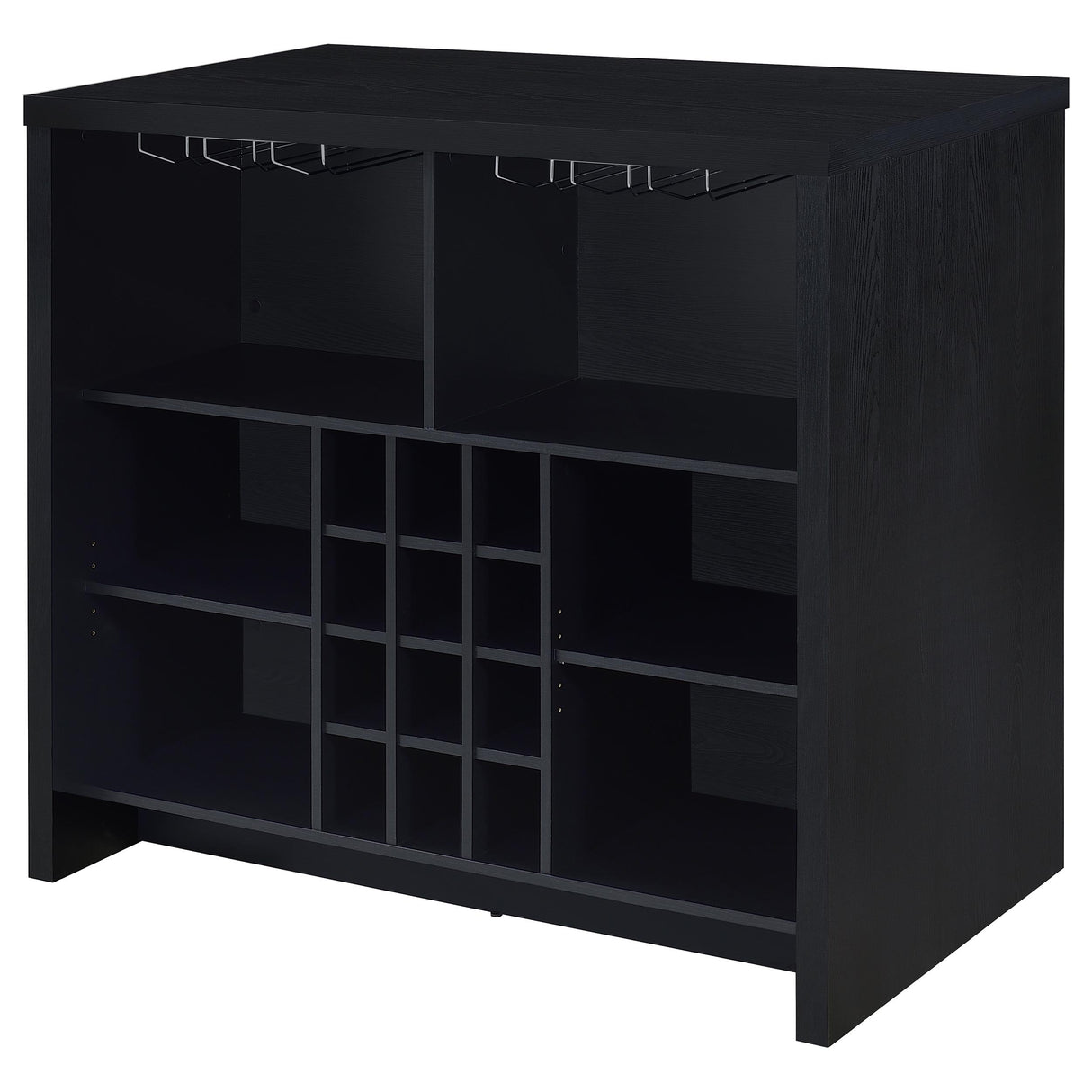 Topanga Black Engineered Wood Freestanding Home Bar by Coaster at Eve Furniture