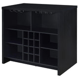 Topanga Black Engineered Wood Freestanding Home Bar by Coaster at Eve Furniture