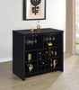 Topanga Black Engineered Wood Freestanding Home Bar by Coaster at Eve Furniture