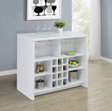 Topanga White Engineered Wood Freestanding Home Bar by Coaster at Eve Furniture
