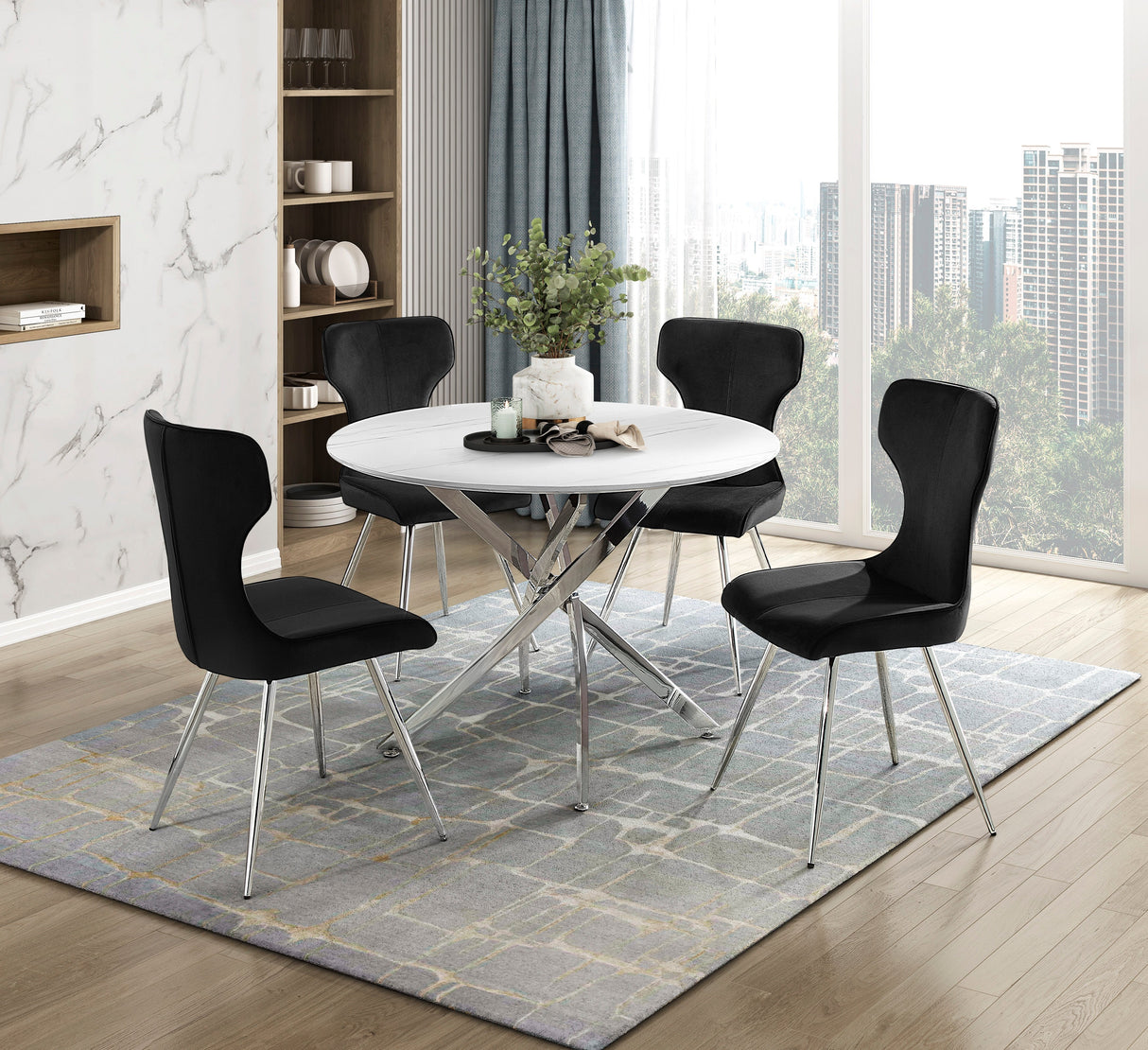 Topeka Black Side Chair, Set of 2 by Homelegance at Eve Furniture