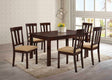 Topeka Brown Cherry 7-Piece Dining Room Set by Furniture of America at Eve Furniture