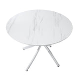 Topeka Chrome Round Dining Table by Homelegance at Eve Furniture