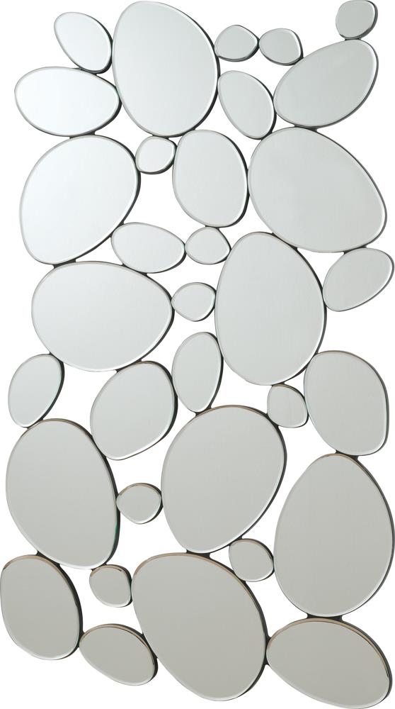 Topher Silver Pebble-Shaped Decorative Mirror