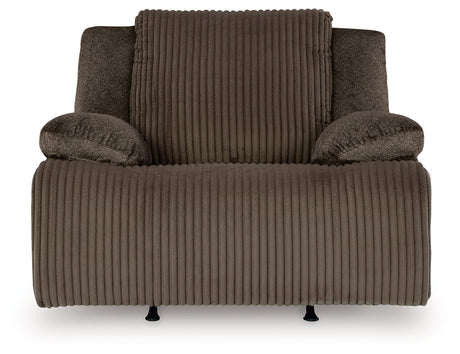 Top Tier 5-Piece Sectional with Recliner in Chocolate by Ashley at Eve Furniture