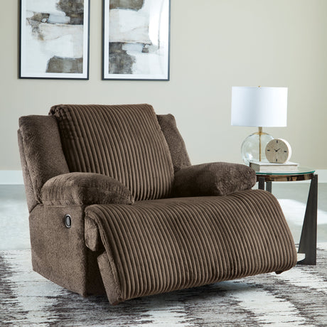 Top Tier 6-Piece Sectional with Recliner in Chocolate by Ashley at Eve Furniture