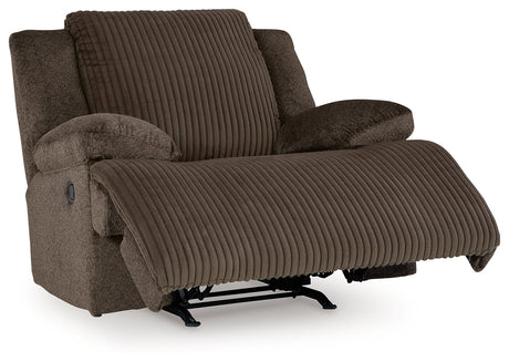 Top Tier 6-Piece Sectional with Recliner in Chocolate by Ashley at Eve Furniture