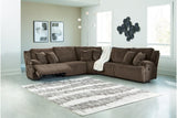 Top Tier Chocolate 5-Piece Manual Reclining Modular Sectional by Ashley at Eve Furniture