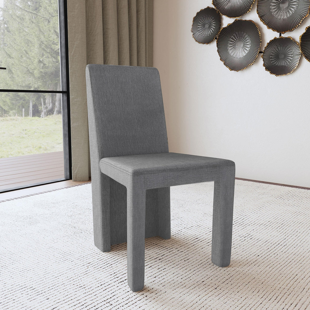 Tordera Velvet Upholstered Side Chair Grey (Set of 2)