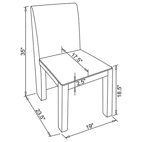 Tordera Velvet Upholstered Side Chair Grey (Set of 2) by Coaster at Eve Furniture