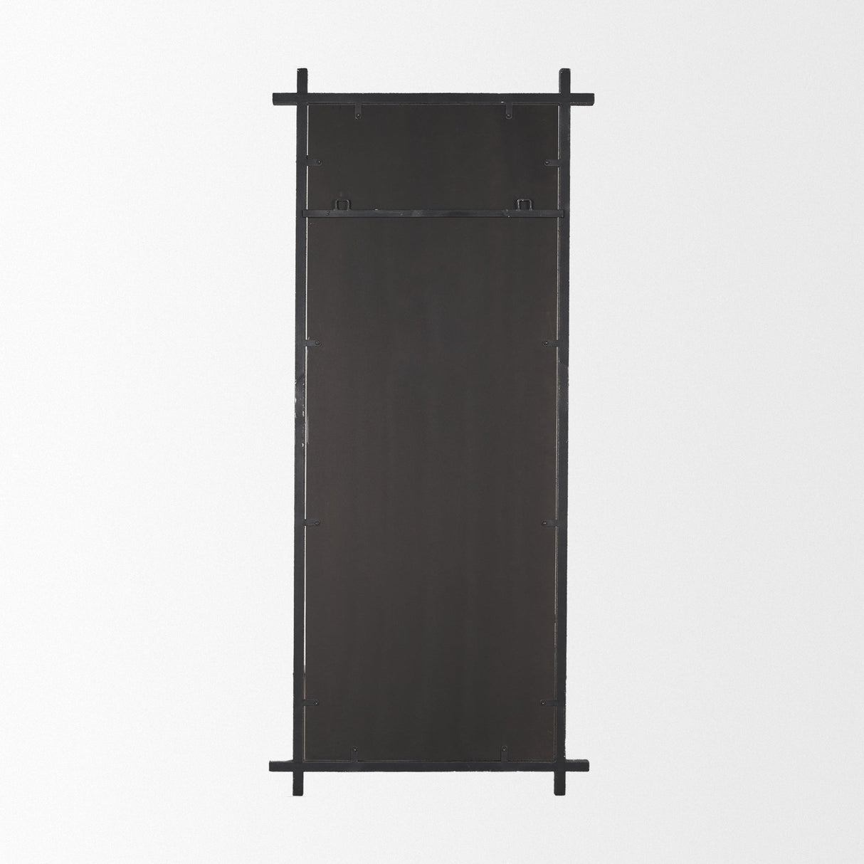 Tori Gunmetal w/ Textured Metal Cross Frame Wall Mirror by Mercana at Eve Furniture