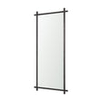 Tori Gunmetal w/ Textured Metal Cross Frame Wall Mirror by Mercana at Eve Furniture