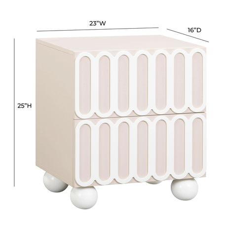 Tori Motif 2-Drawer Nightstand by TOV Furniture at Eve Furniture