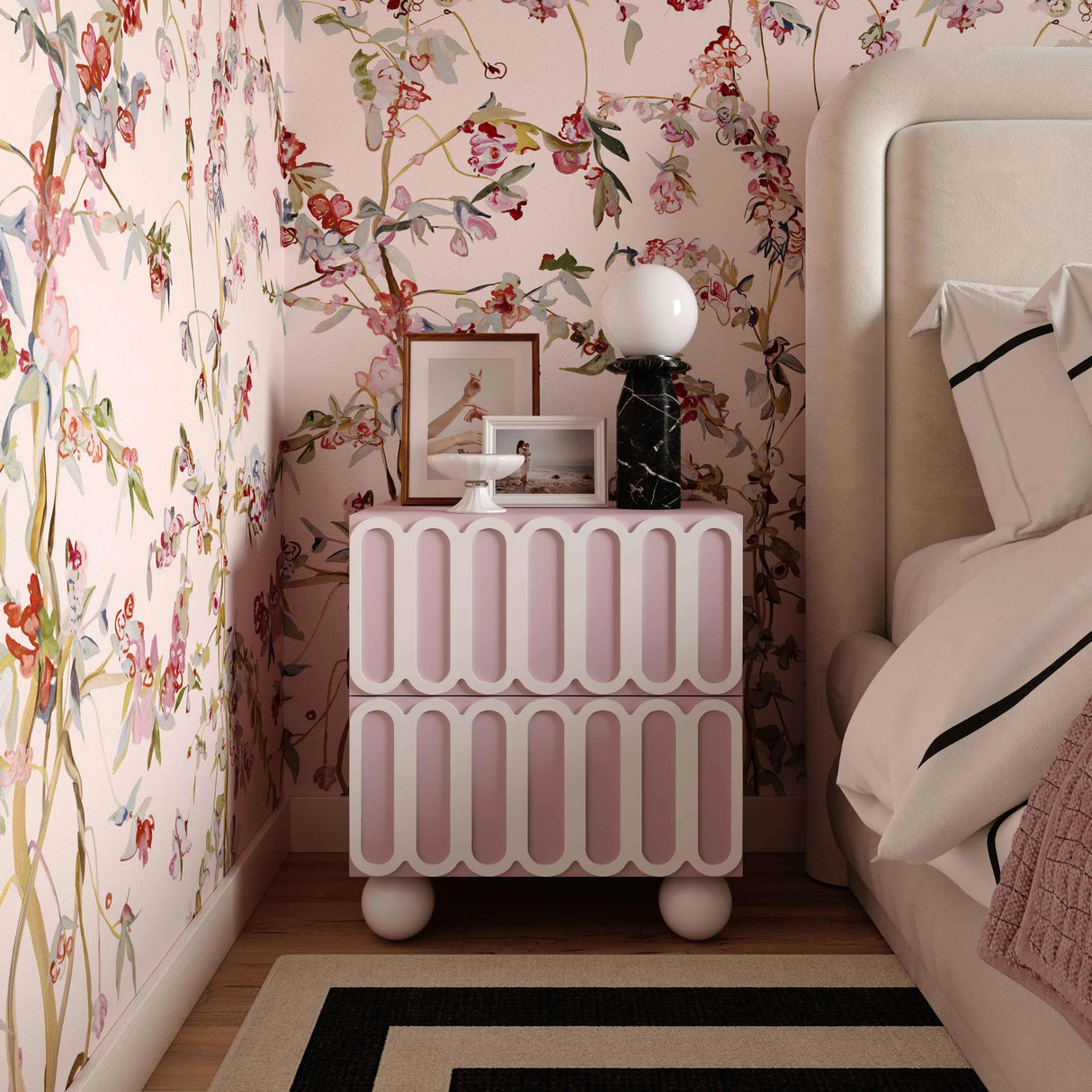Tori Motif 2-Drawer Nightstand by TOV Furniture at Eve Furniture