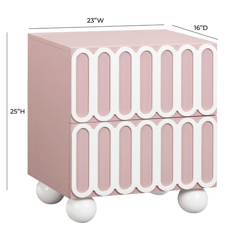 Tori Motif 2-Drawer Nightstand by TOV Furniture at Eve Furniture