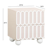 Tori Motif 2-Drawer Nightstand by TOV Furniture at Eve Furniture