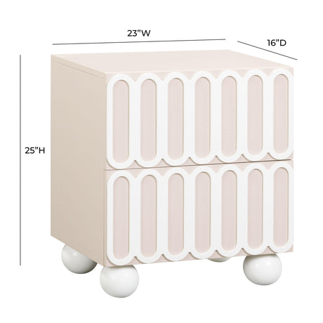 Tori Motif 2-Drawer Nightstand by TOV Furniture at Eve Furniture