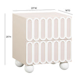 Tori Motif 2-Drawer Nightstand by TOV Furniture at Eve Furniture
