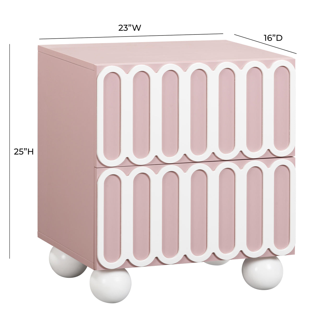 Tori Motif 2-Drawer Nightstand by TOV Furniture at Eve Furniture